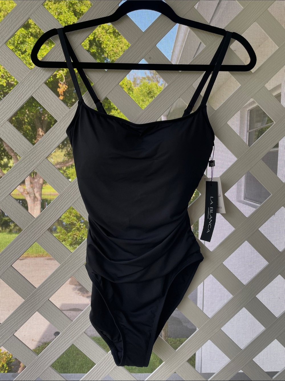 La Blanca Island Goddess Shirred One-Piece Swimsuit - Picture 2 of 11